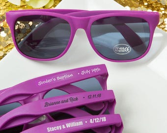 40 Personalized Purple Sunglasses - Set of 40