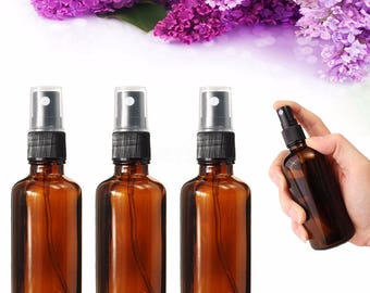 10ml(0.3oz), 30ml(1oz), 50ml(1.7oz) Amber Glass Bottle with Fine Mist Spray