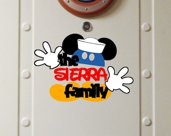Personalized Sailor Family Name - Disney Cruise Magnet - Door Magnet
