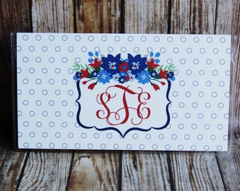 Checkbook Cover, Monogrammed Checkbook Cover, Personalized Checkbook Cover, Custom Checkbook Cover, Vinyl Checkbook Cover