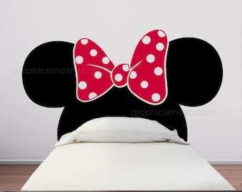 Mickey Mouse Inspired ears with Bow & PERSONALIZED BABY NAME /