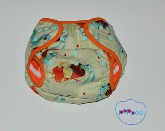 puppee pul diaper cover size L squirrel snaps