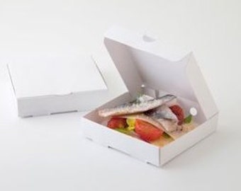 20 Mini White Pizza Boxes, Gift Box, Food Box, Party Favor, 3.5 x 3.5" Made from Cardboard