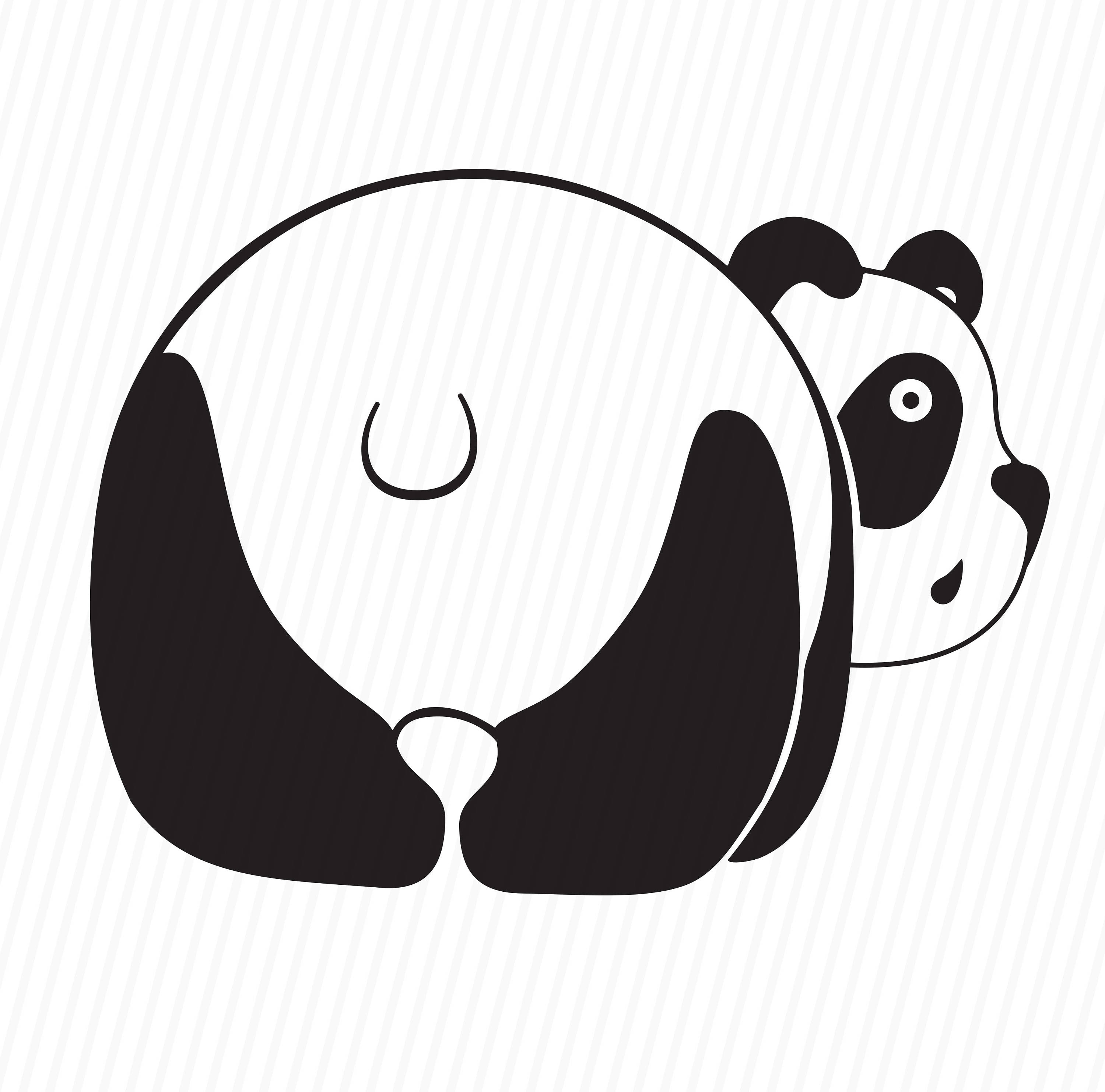 Панда cartoon сзади