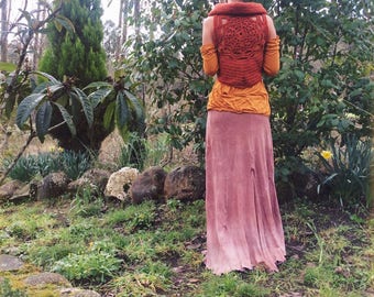 SALE ~ Mandala Vest ~ Earthy Rose Faerie ~ Handmade & Crochet top.
