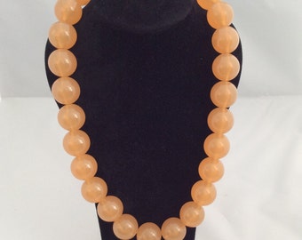 Chunky golden yellow beaded necklace