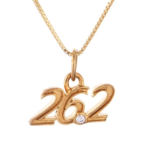 Marathon Jewelry 26.2 Marathon Gold Charm Necklace