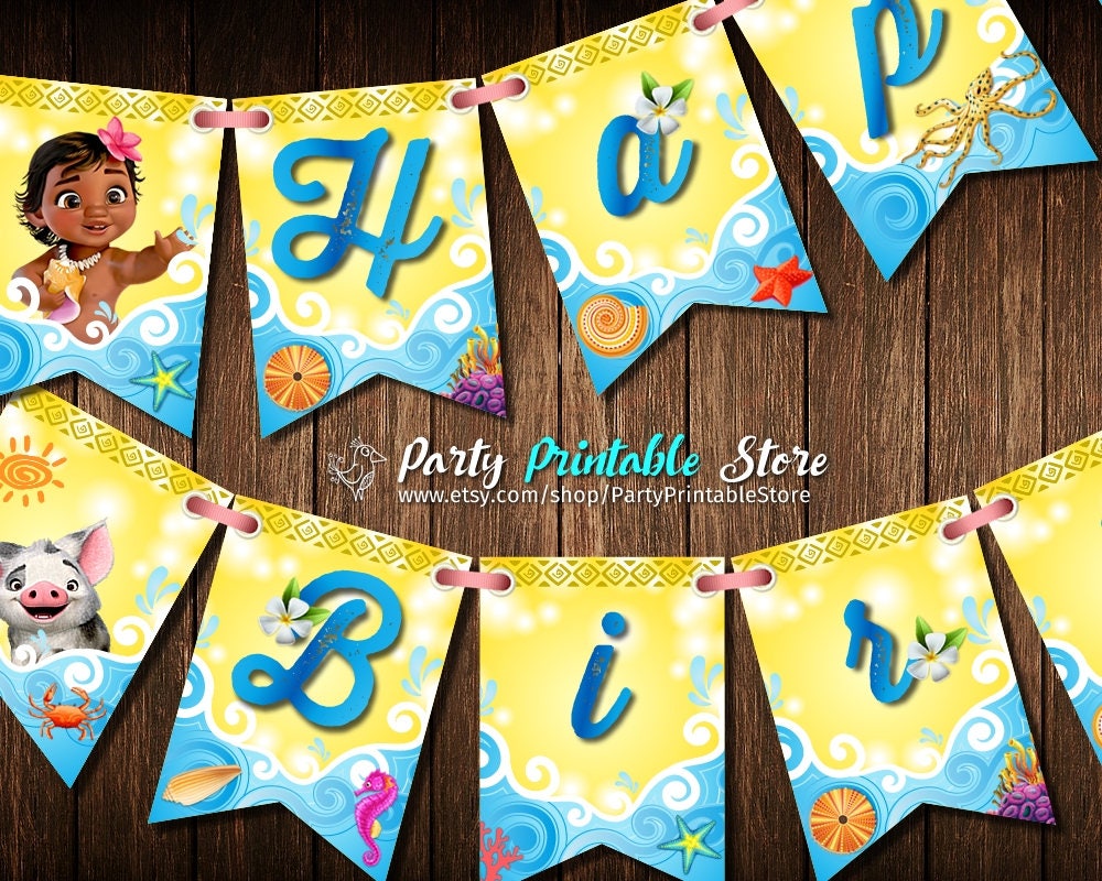Moana Banner Young Moana Banner Moana Printable Banner