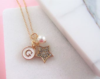 Personalized Gift, Wife Gift, Gift for Mom, Birthday Gift for Her, Star Necklace, Personalized Necklace, Bridesmaids Gifts, Mothers Day Gift