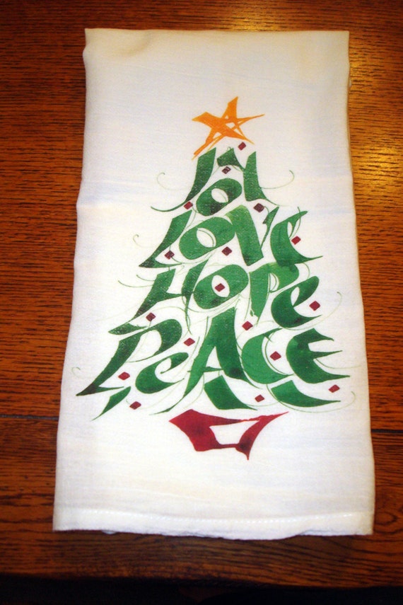 Flour Sack Kitchen Towel Christmas Tree