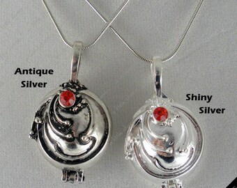 Cosplay ~ Vampire Diaries Elena's Vervain Antique Silver Locket Vintage Necklace