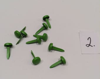 Brads / 6 mm Ø / pink / red / blue/ beige / green / purple