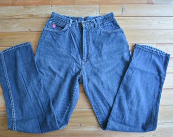 Vintage 70s 80s High Rise Jeans 14 Long by Normandee Rose