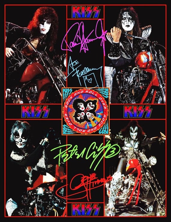 KISS 1976 Motorcycle / Chopper Photos Stand-Up Display Kiss