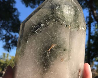 Lodolite Quartz Crystal Tower