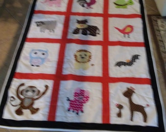 lap/crib appliqued quilt