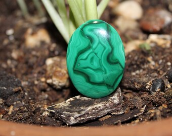 Vintage African Oval Malachite Cabochon 30X40