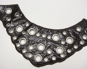 Vegan Patent Leather Eyelets Applique