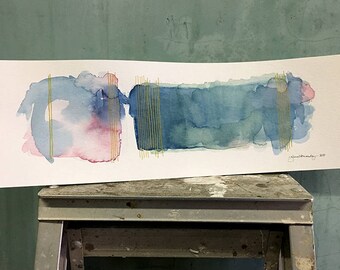 which way / original watercolor / one of a kind painting