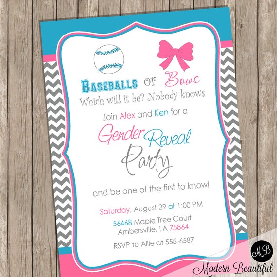 baby reveal invitations