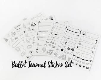 Bullet Journal Stickers // Banner Stickers • Planner Stickers • Diary Sticker • Stationery • Cute Stickers • Craft • Organisation • BuJo
