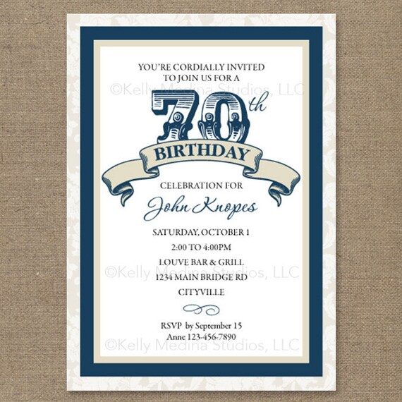 Printable 70Th Birthday Invitations 9