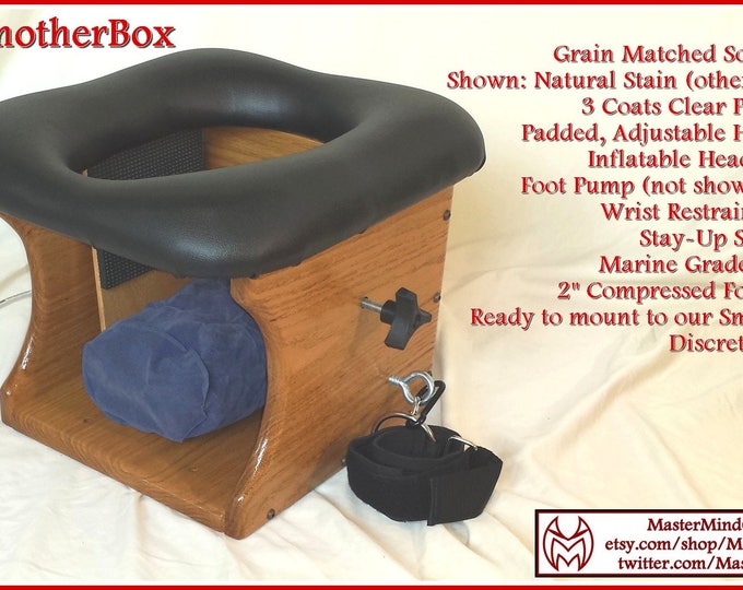 Solid Oak SmotherBox (BDSM, Queening Chair, Facesitting) .