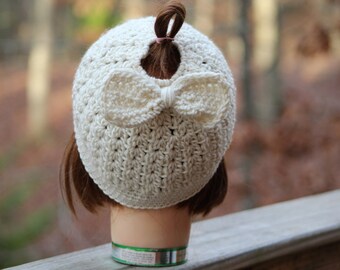 Women hats, Messy bun crochet hat, bad hair day hat, messy bun beanie, women crochet messy bun hat, gift mom gift, gift women