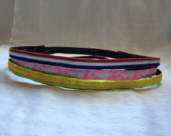 Non-slip headband, headbands, don't slip, stay in place, workout bands, fierce, ribbon, ribbon headbands, wont slip, fierce bandz