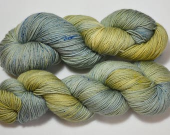 Wheat in the Wind on Merino Silk Sock