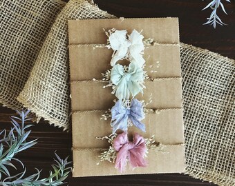 Tiny Newborn Bow Twine Tieback, Newborn Tieback, Newborn Headband, Newborn Prop, Newborn Photography Props