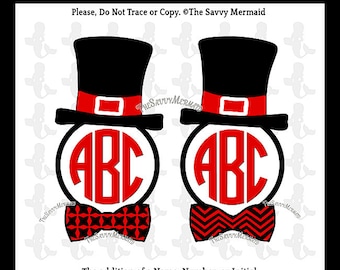 Christmas Monogram SVG Digital Cut file- Snowman Svg- Printable Iron on- Christmas Tie Svg HTV Shirt- Cricut Design- Silhouette Studio Dxf