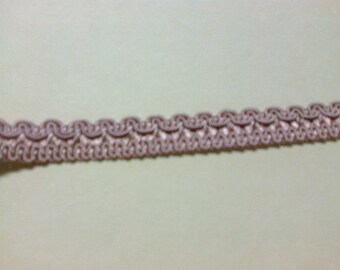 Large pink old trim for upholstery or garment wide 1.3 cm