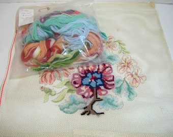 Vintage Floral Needlepoint Kit