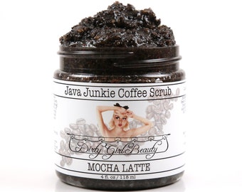 Java Junkie Coffee Scrub in MOCHA LATTE - 4 fl. oz. Jar - Vegan