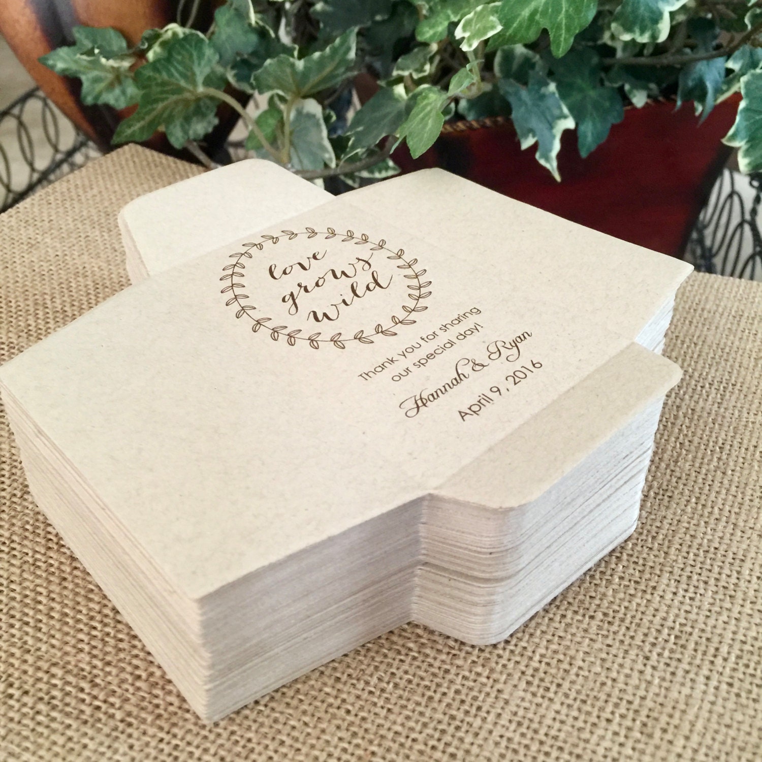 Download DIY Custom Seed Packets Custom Envelope Kraft Personalized