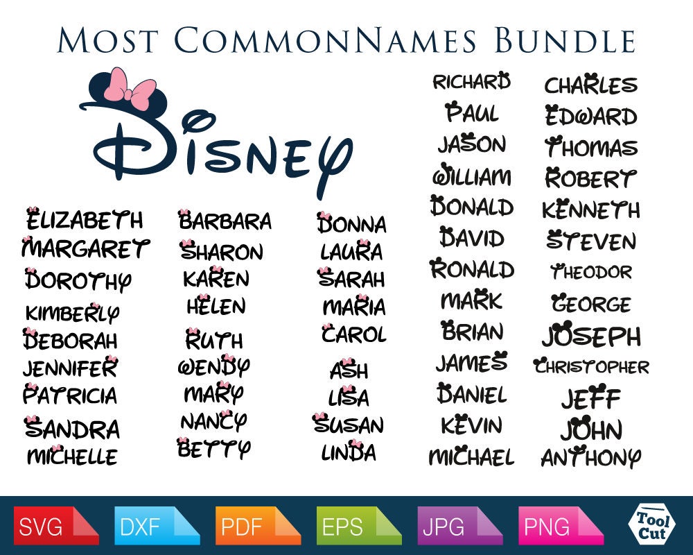 Download 50+ Common Names Disney Font SVG Monogram Font Svg Disney ...