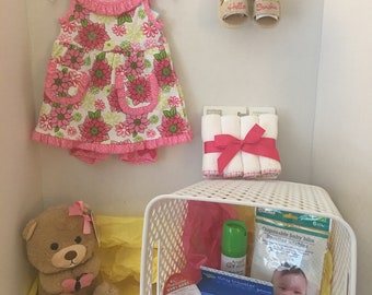 Baby Girl Shower Basket - Hello Sunshine!