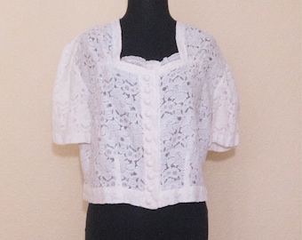 1950's sheer lace blouse