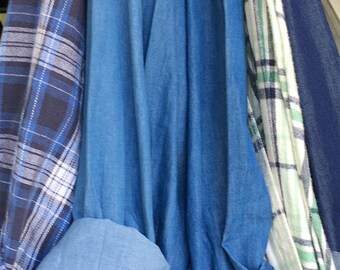 Custom Medium (8-10) Recycled Flannel Shirt with Ivory Lace Trim