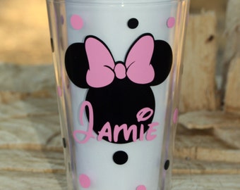 Personalized Disney Name Acrylic Tumbler with Straws - BPA Free