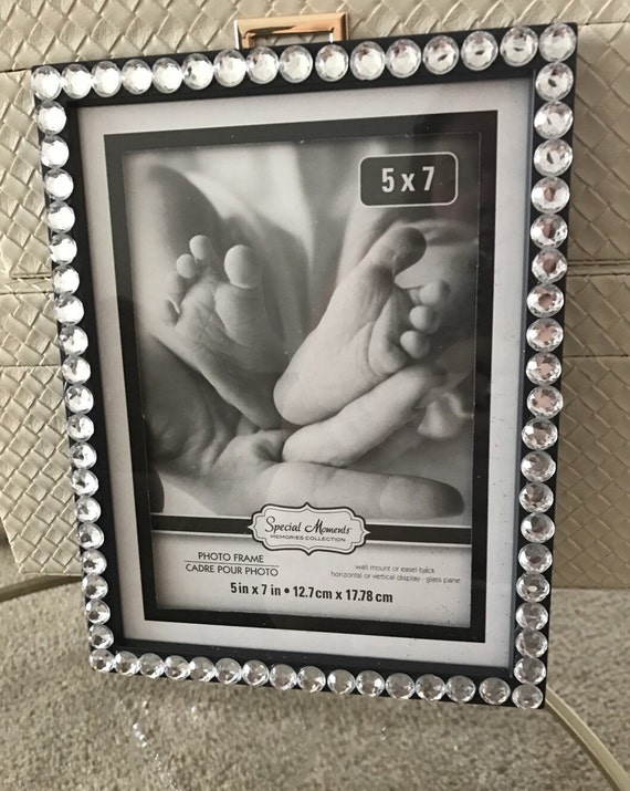 Rhinestone Picture Frame 5x7 with clear rhinestones