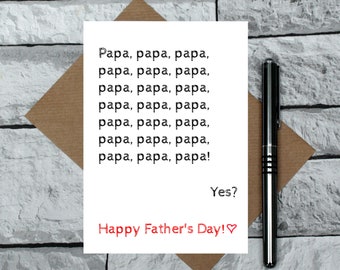 Papa card - funny Father's Day Card - nagging father's day card - toddler Papa card - Father's day joke card - Papa joke card - dad nickname