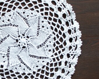 White Crochet Doily Vintage lacy doily