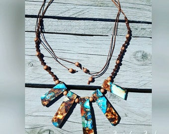 Summer necklace with Ocean Jasper