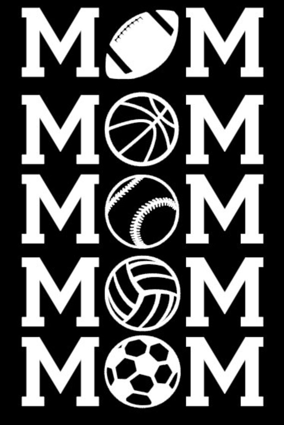 Download Personalized MOM Sports Team Vinyl Car Decal Sticker