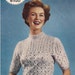 Original and Rare 1950s Knitting Pattern - Weldons - Ladies Jumper with Short Sleeves - 1950s NOT A COPY. # 29