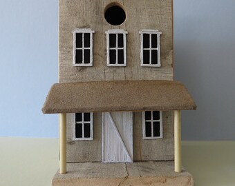 Old Western Birdhouse, Rustic Birdhouse, Old Wood, Reclaimed Wood, Simple Birdhouse, Decorative Outdoor,Natural Wood,jbhammdesigns