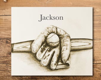 Vintage Baseball Nursery Art - Baseball Nursery Decor