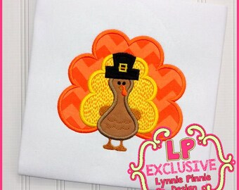 TURKEY Applique 4x4 5x7 6x10 Digital Machine Embroidery Design File Thanksgiving holiday INSTANT Download + BONUS Mini Feltie